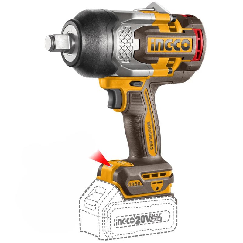 Ingco 20V Brushless Motor Cordless Impact Wrench - CIWLI20135
