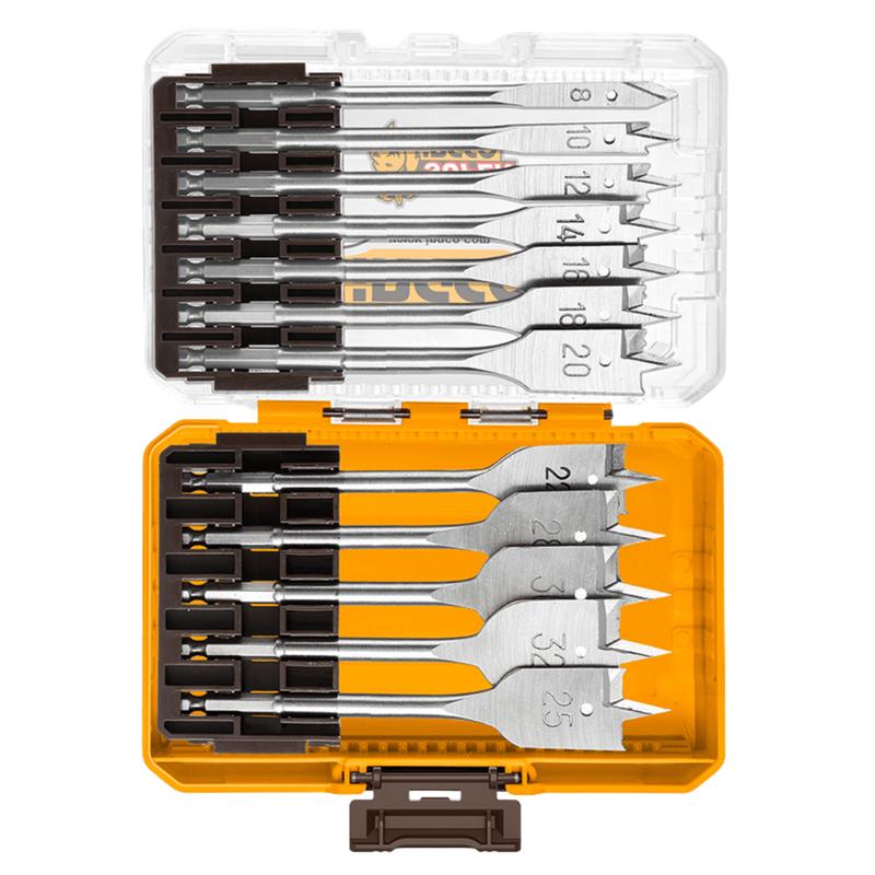 Ingco 12 Pieces Flat Wood Drill Bits Set - AKDL1206