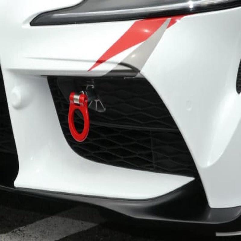 Cusco Folding Front Tow Hook 2020+ Toyota Supra (A90) 3.0L Turbo - Red (CUS1C2 017 F)