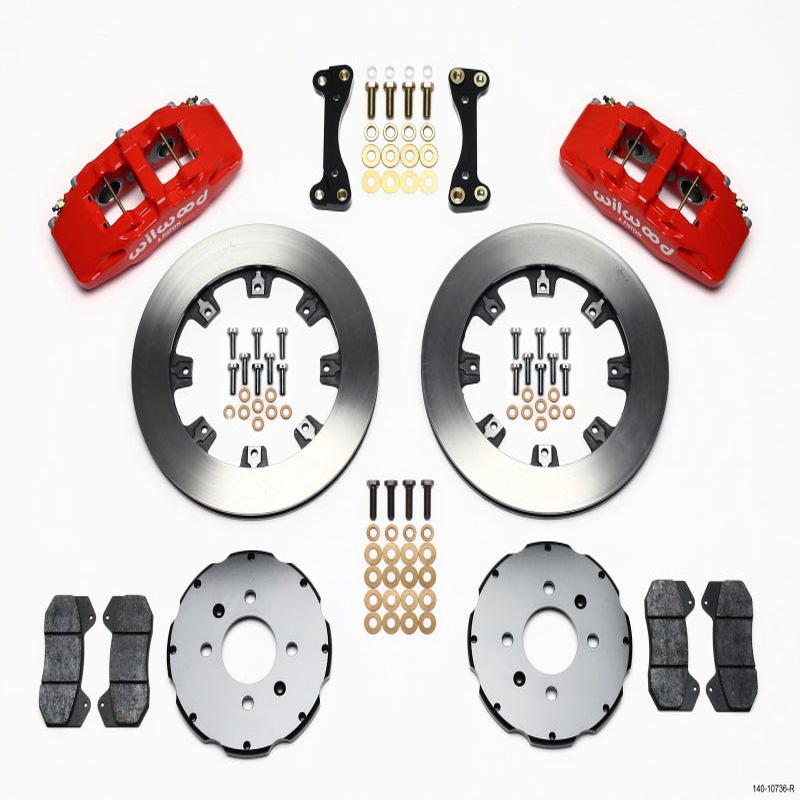 Wilwood Dynapro 6 Front Hat Kit 12.19in Red 90-99 Civic w/240 mm Disc (WIL140-10736-R)