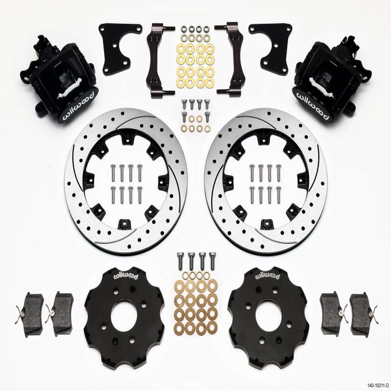 Wilwood Combination Parking Brake Rear Kit 12.19in Drilled Civic / Integra Drum 2.71 Hub Offset (WIL140-10211-D)