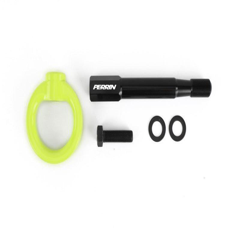PERRIN 22-25 Subaru WRX / 18-23 Crosstrek Tow Hook Kit (Rear) - Neon Yellow (PERPSP-BDY-257NY)