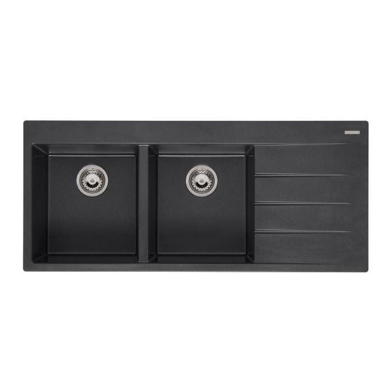 Reginox Breda 30 Links Kitchen Sink - Black Silvery