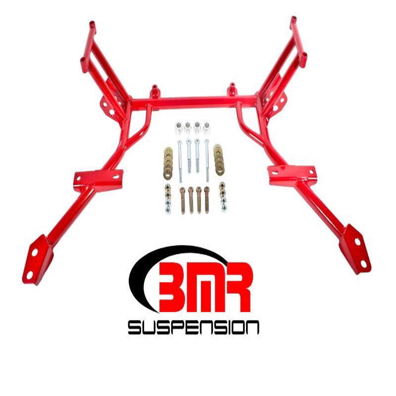BMR 05-10 S197 Mustang K-Member w/ No Motor Mounts and STD. Rack Mounts - Red (BMRKM009R)