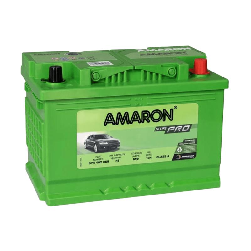Amaron 15 Plate Hi-Life Pro Car Battery 74AH - DIN74 / 574102069